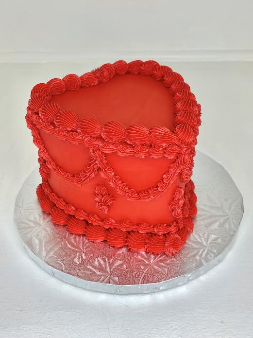 6” 12 Servings Sweetheart Red Heart Red Velvet Cake