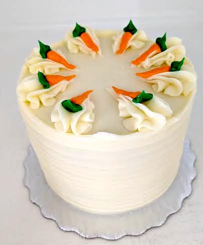 CAKE - 6” 12 Servings Carrot w/ Cream Cheese Icing (no nuts)