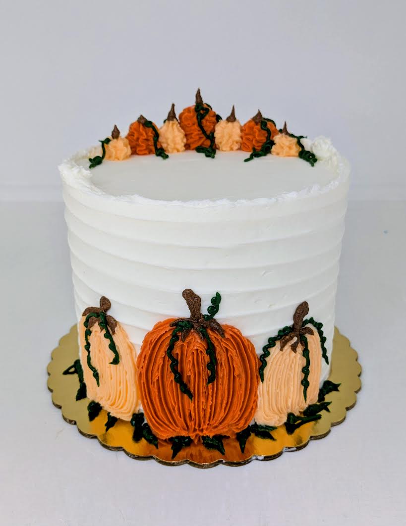 CAKE - 6" 12 Servings - Fall Themed Vanilla & Chocolate