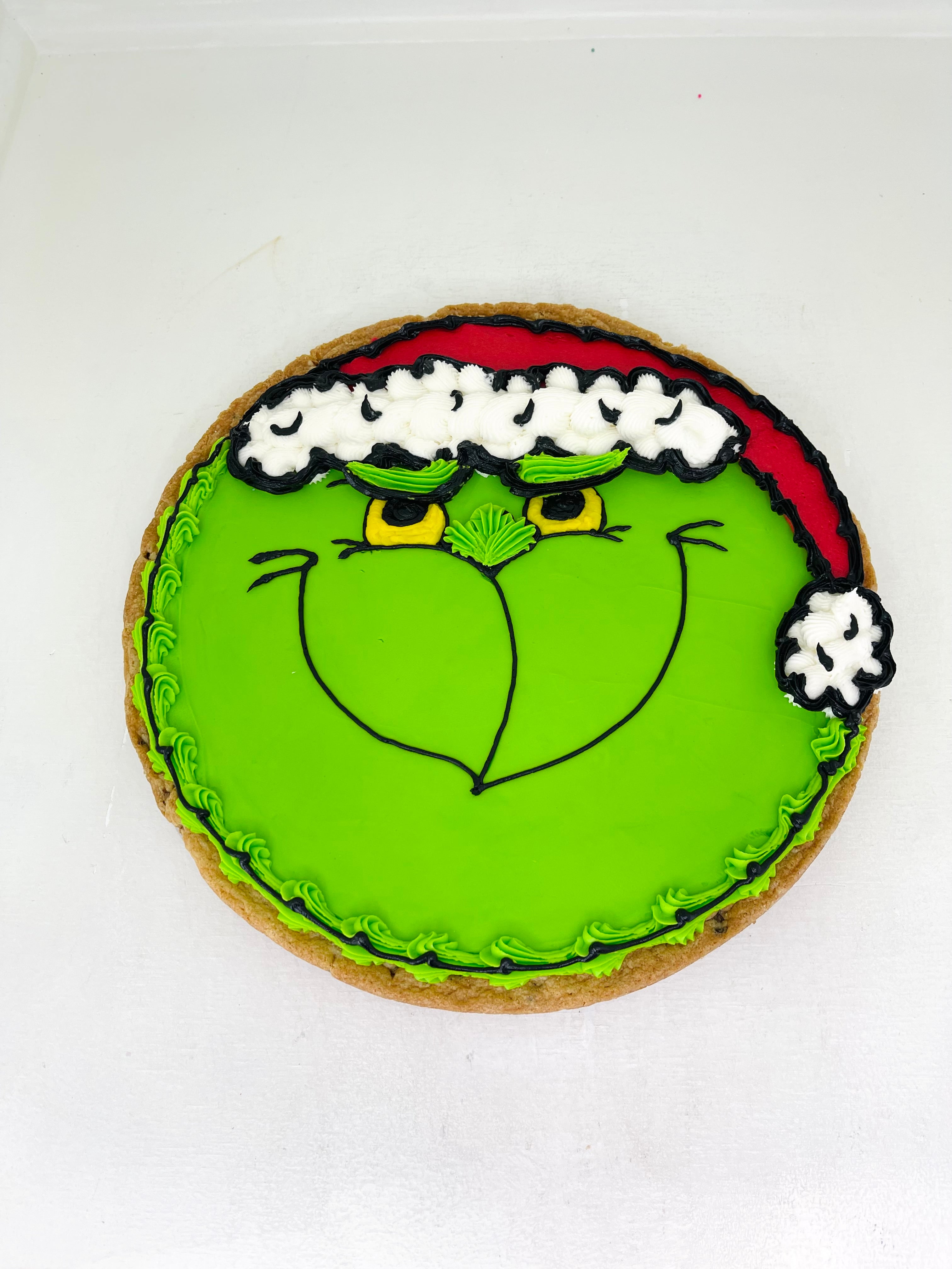 12" Christmas Grinch Chocolate Chip Cookie Cake