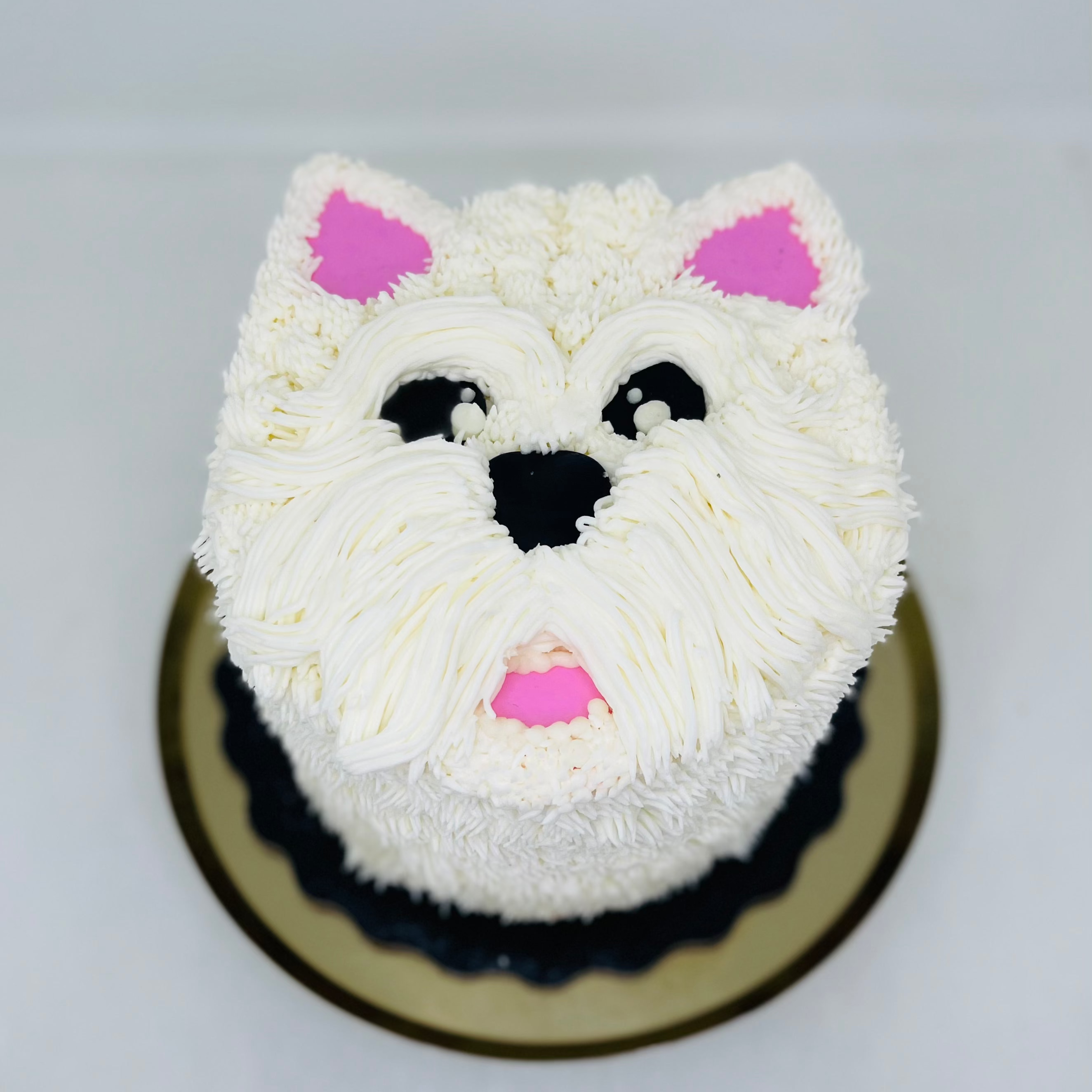 6" 12 Servings Buttercream Dog Cake Chocolate