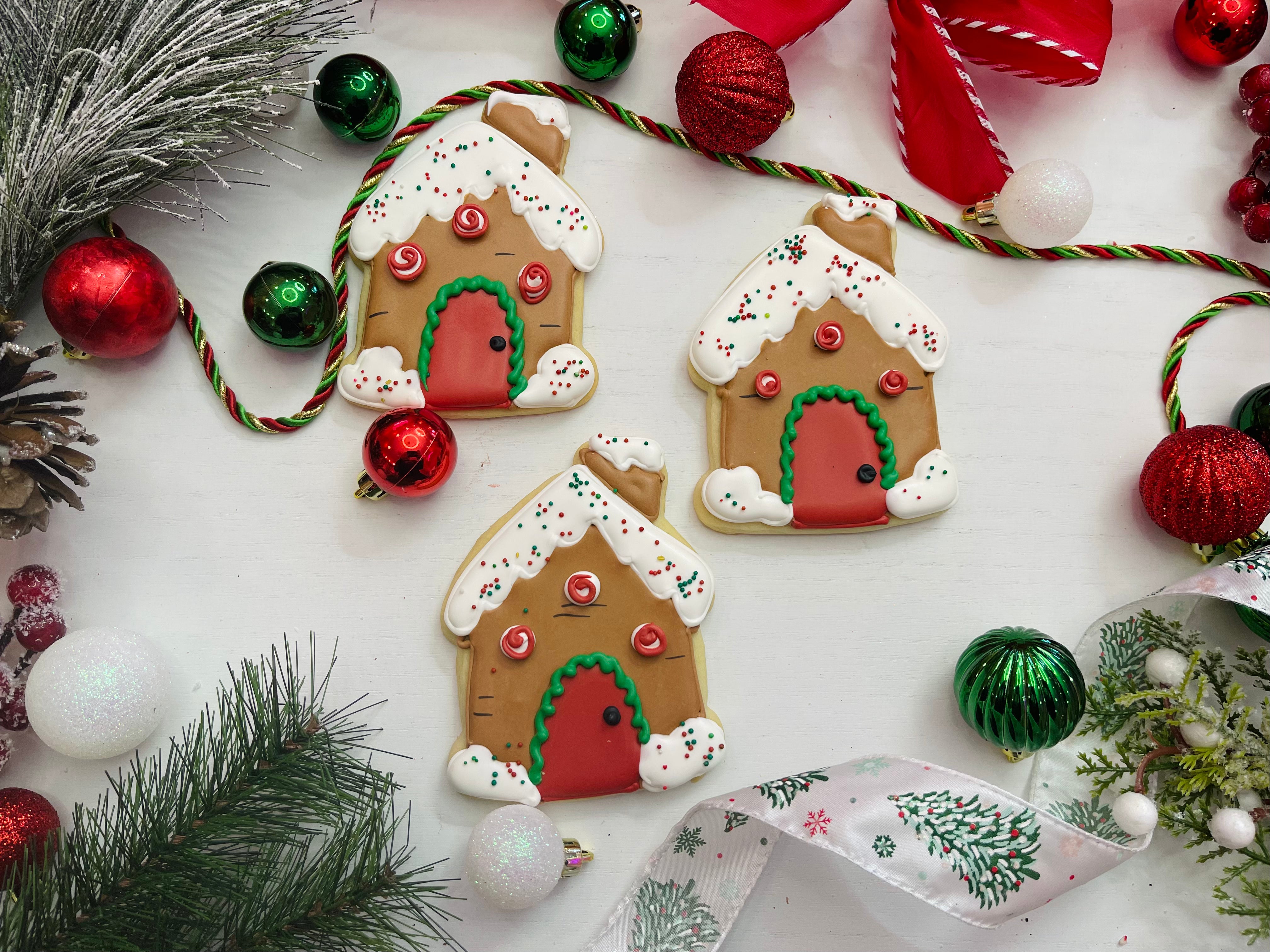 Christmas Gingerbread House Cookies