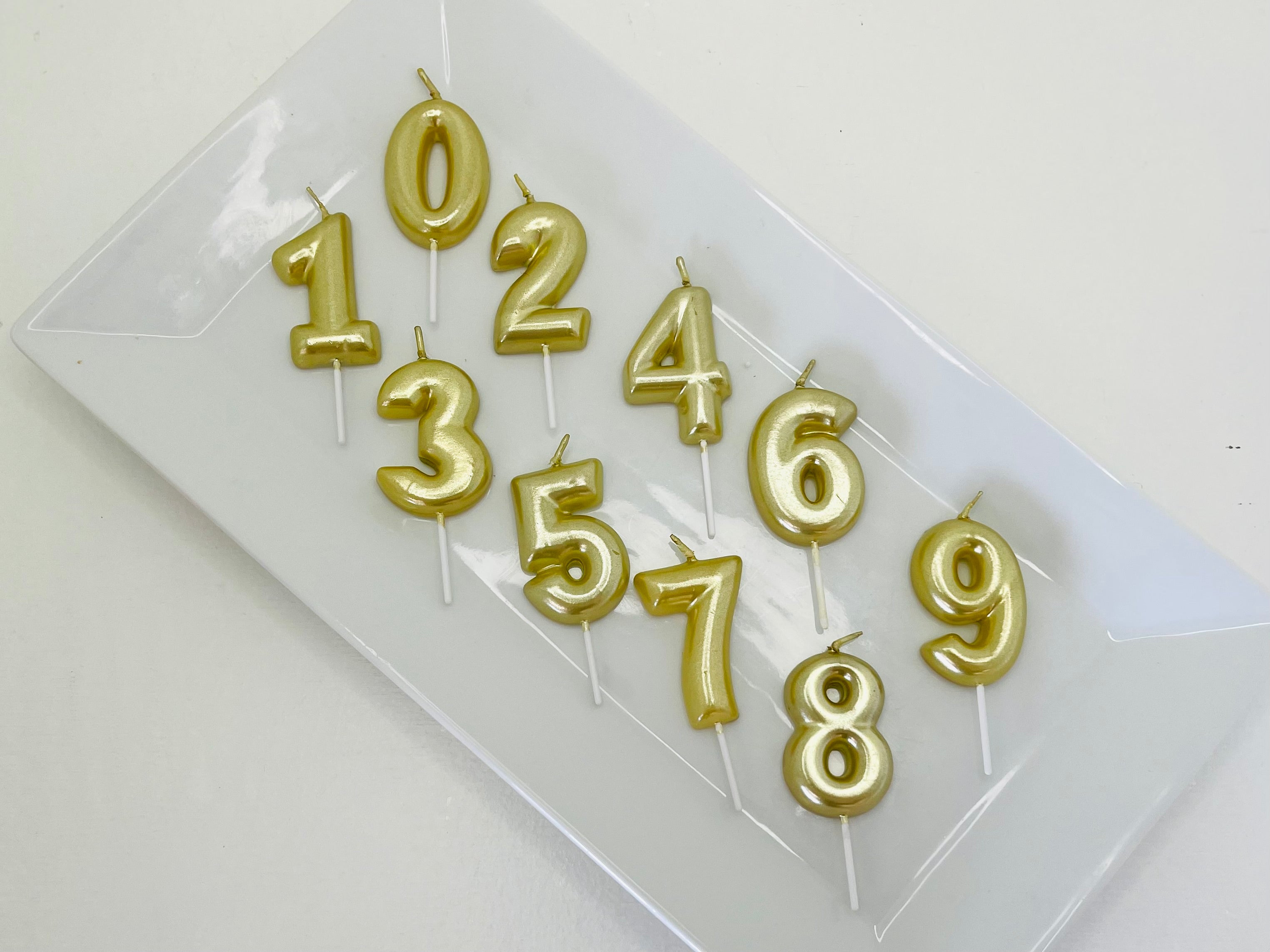 CANDLES -  Small Gold Numbers