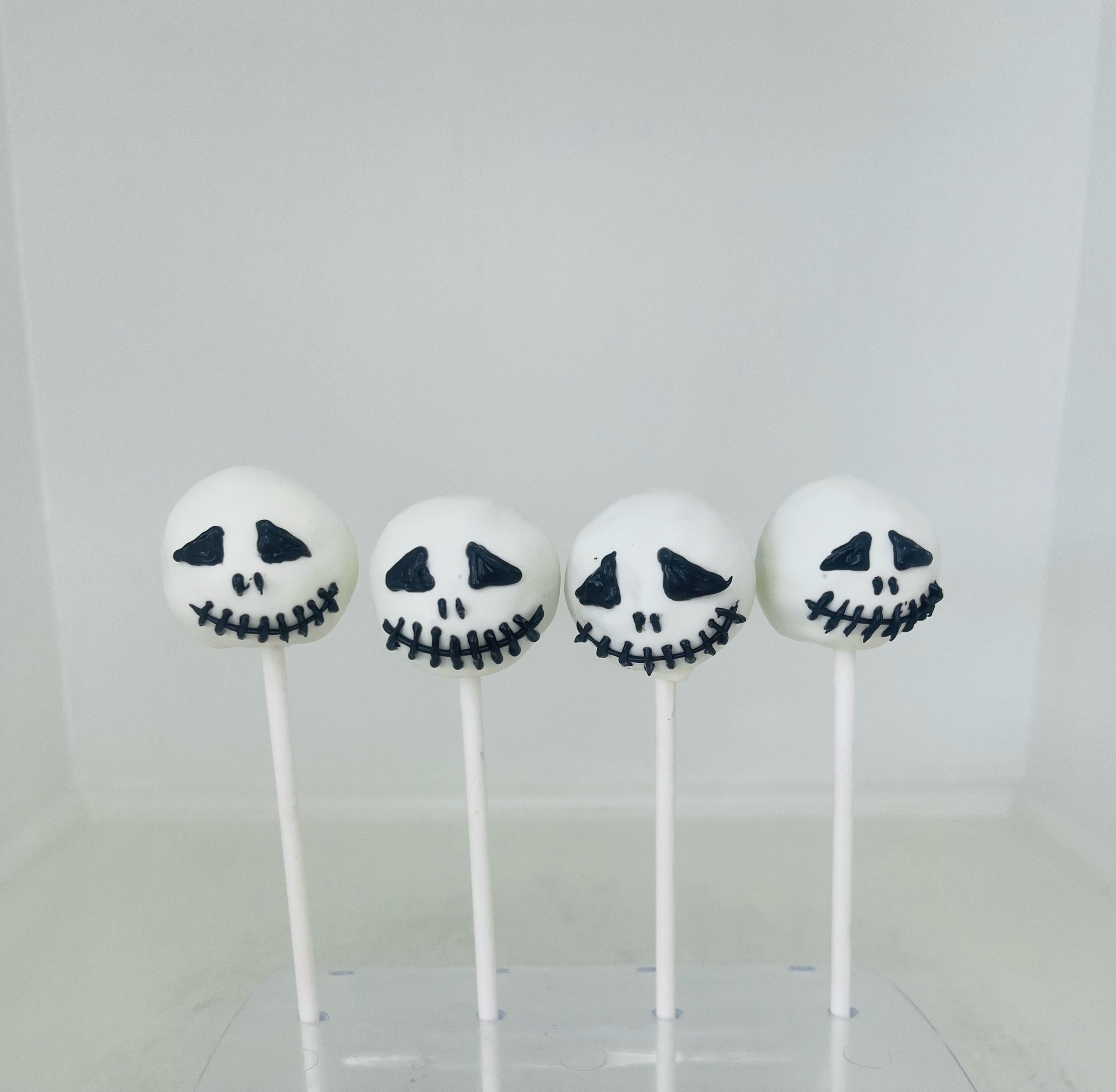 Halloween Jack Skellington Cookie Dough Cake Pops