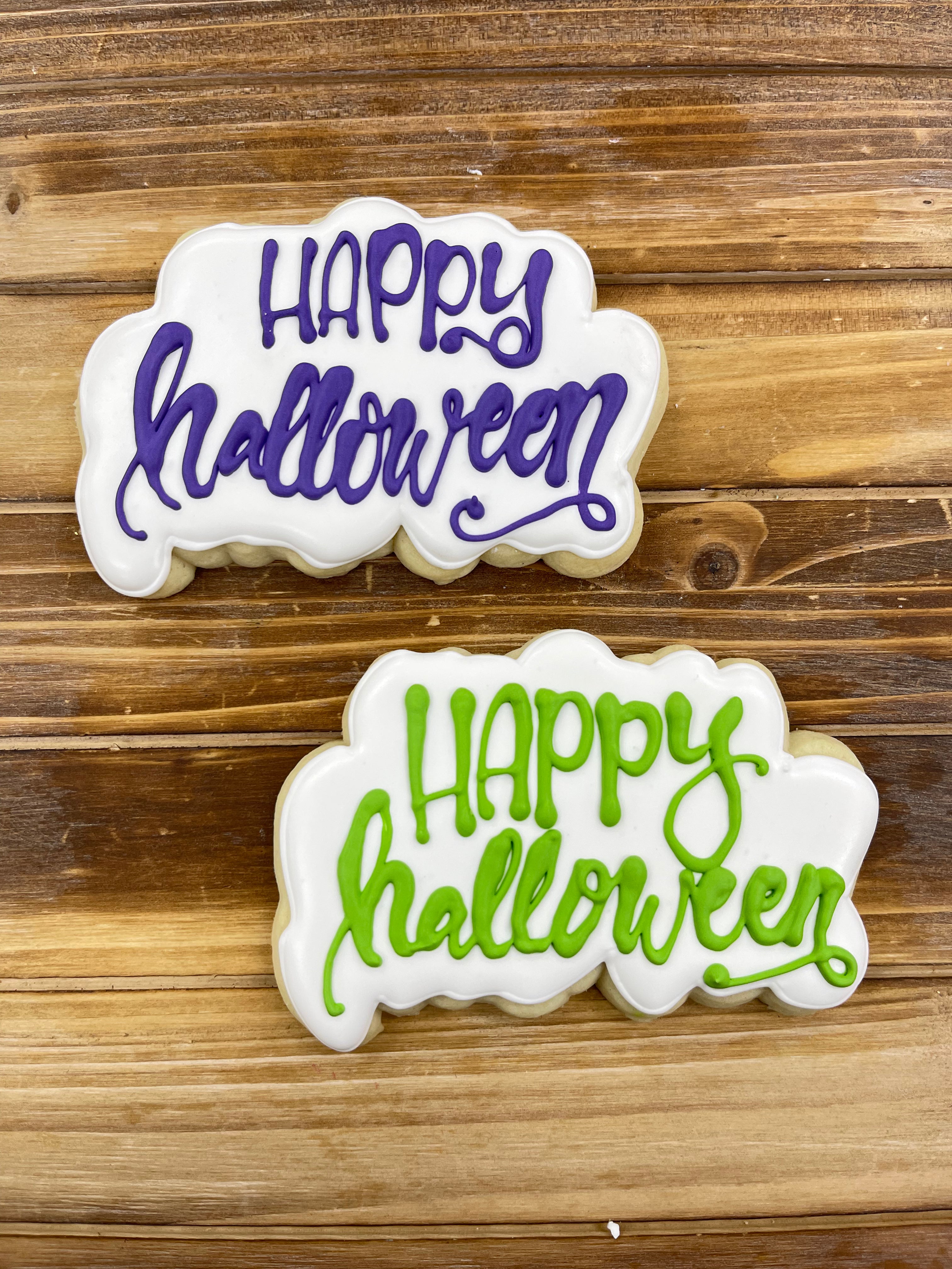 Happy Halloween Iced Sugar Cookies