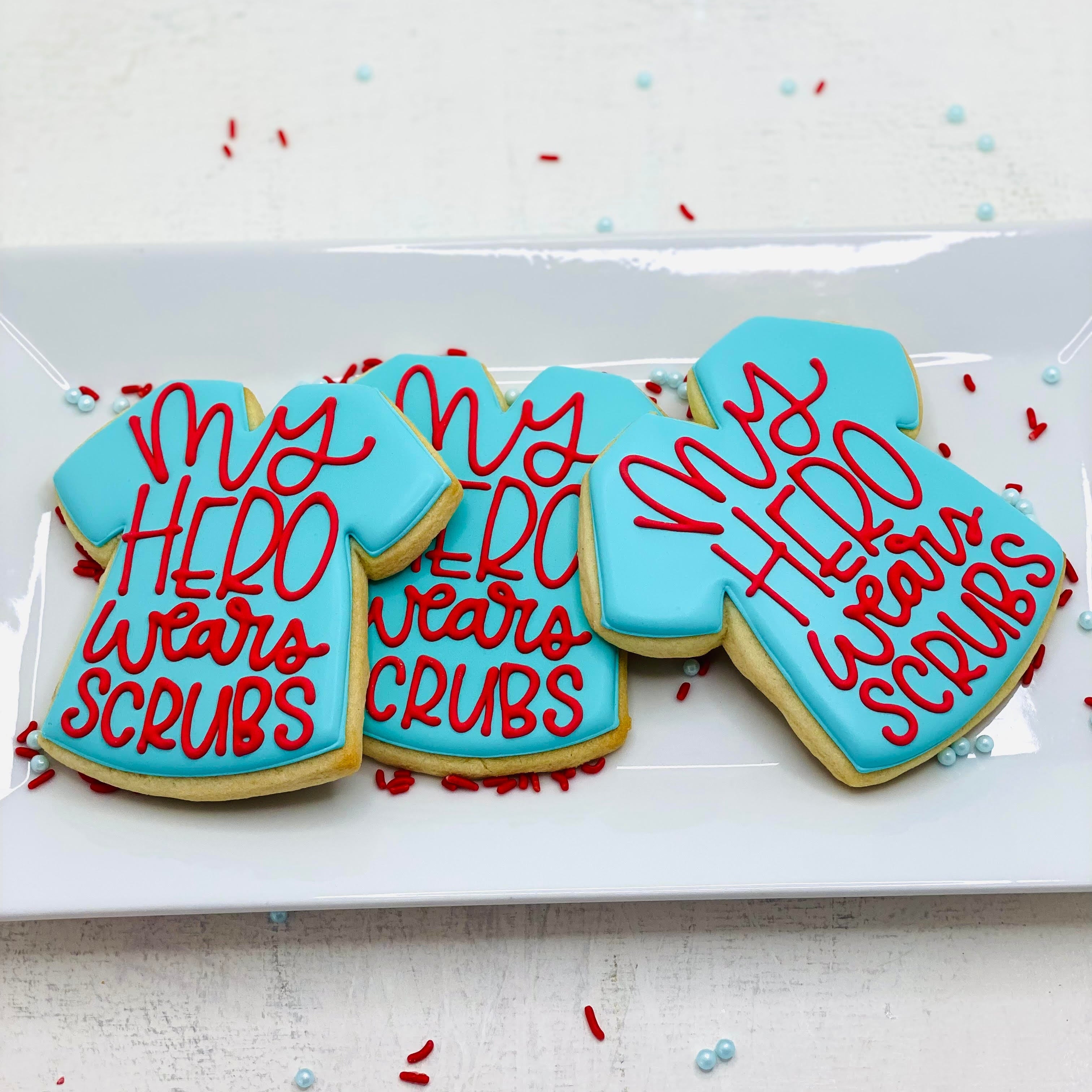Nurse Appreciation Cookies Scrub Top My Hero