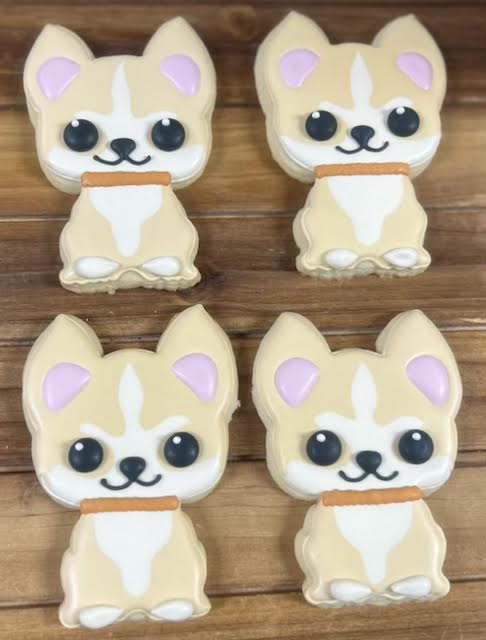 Puppy Theme Royal Iced Cookies