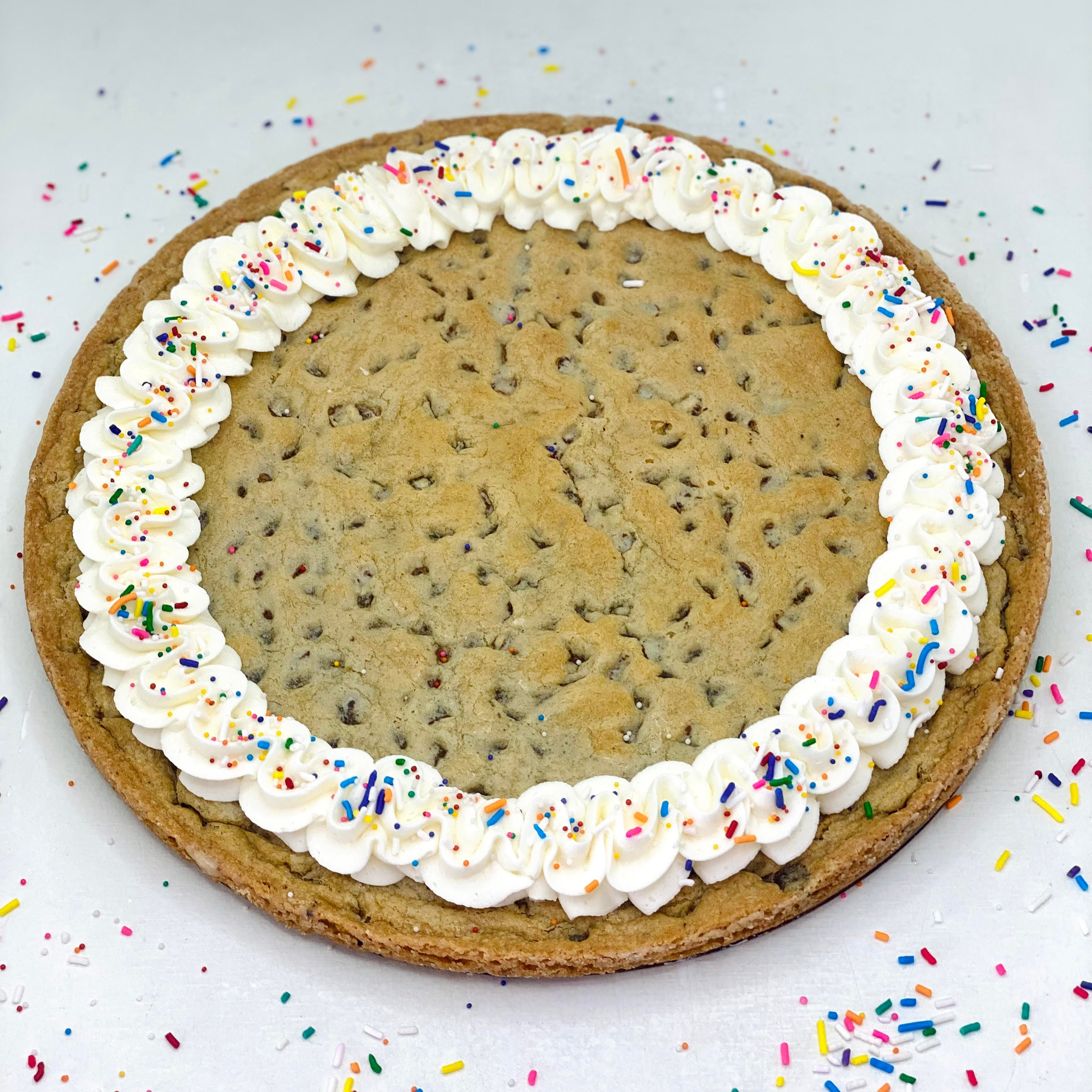 Round Chocolate Chip Cookie Cake