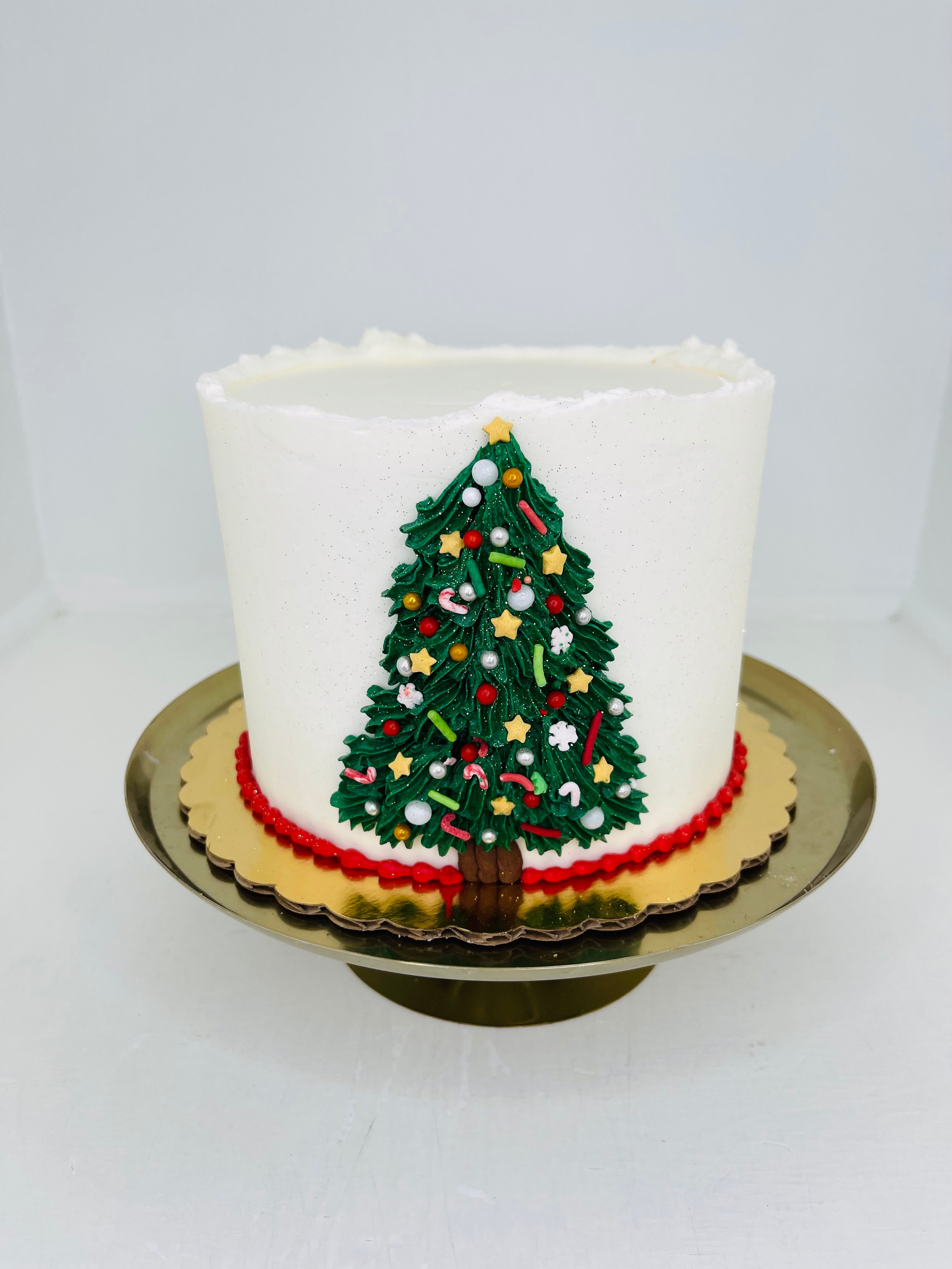 6" 12 servings Green Christmas Tree, Vanilla