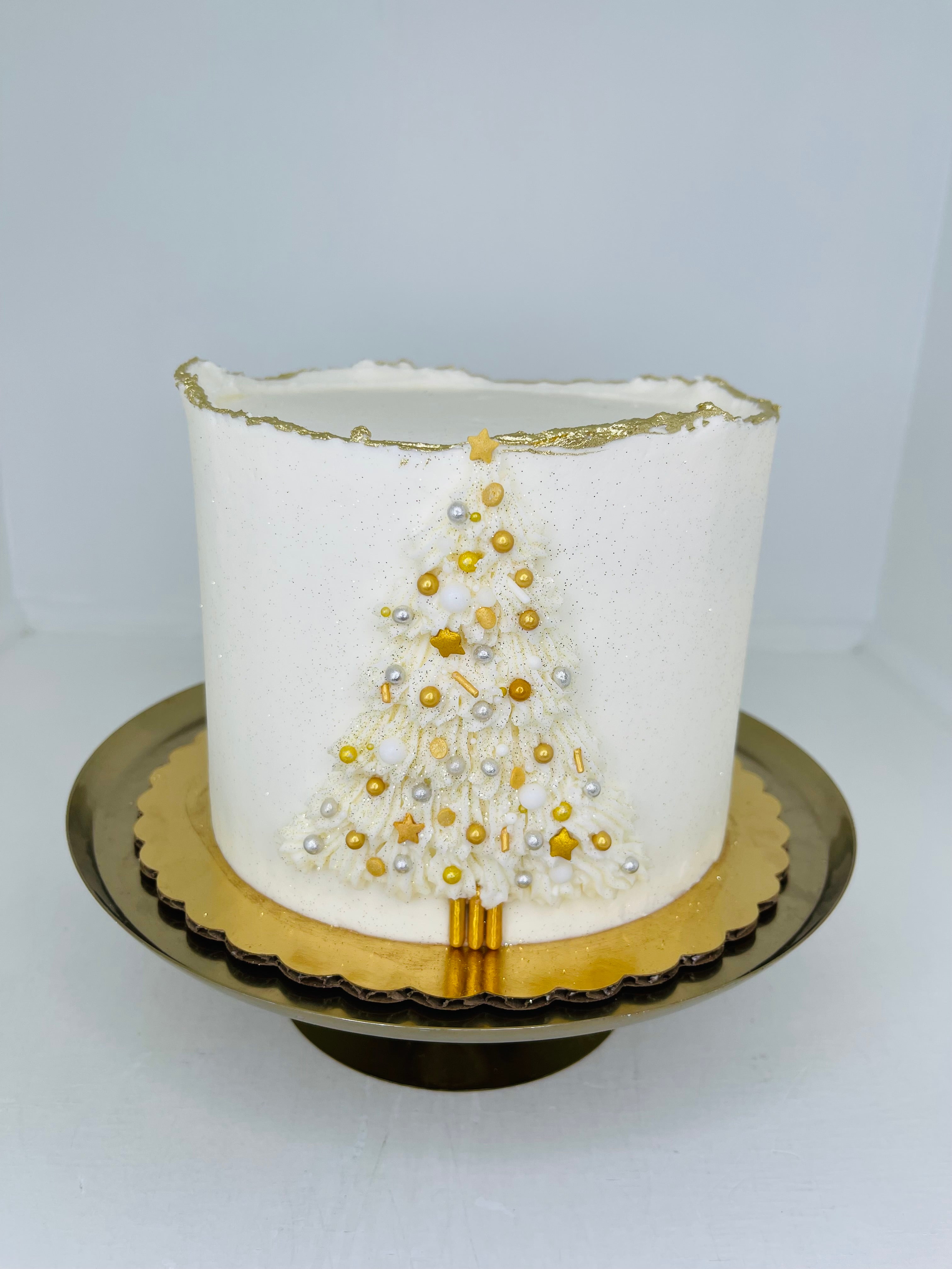 6" 12 servings White Christmas Tree, Vanilla