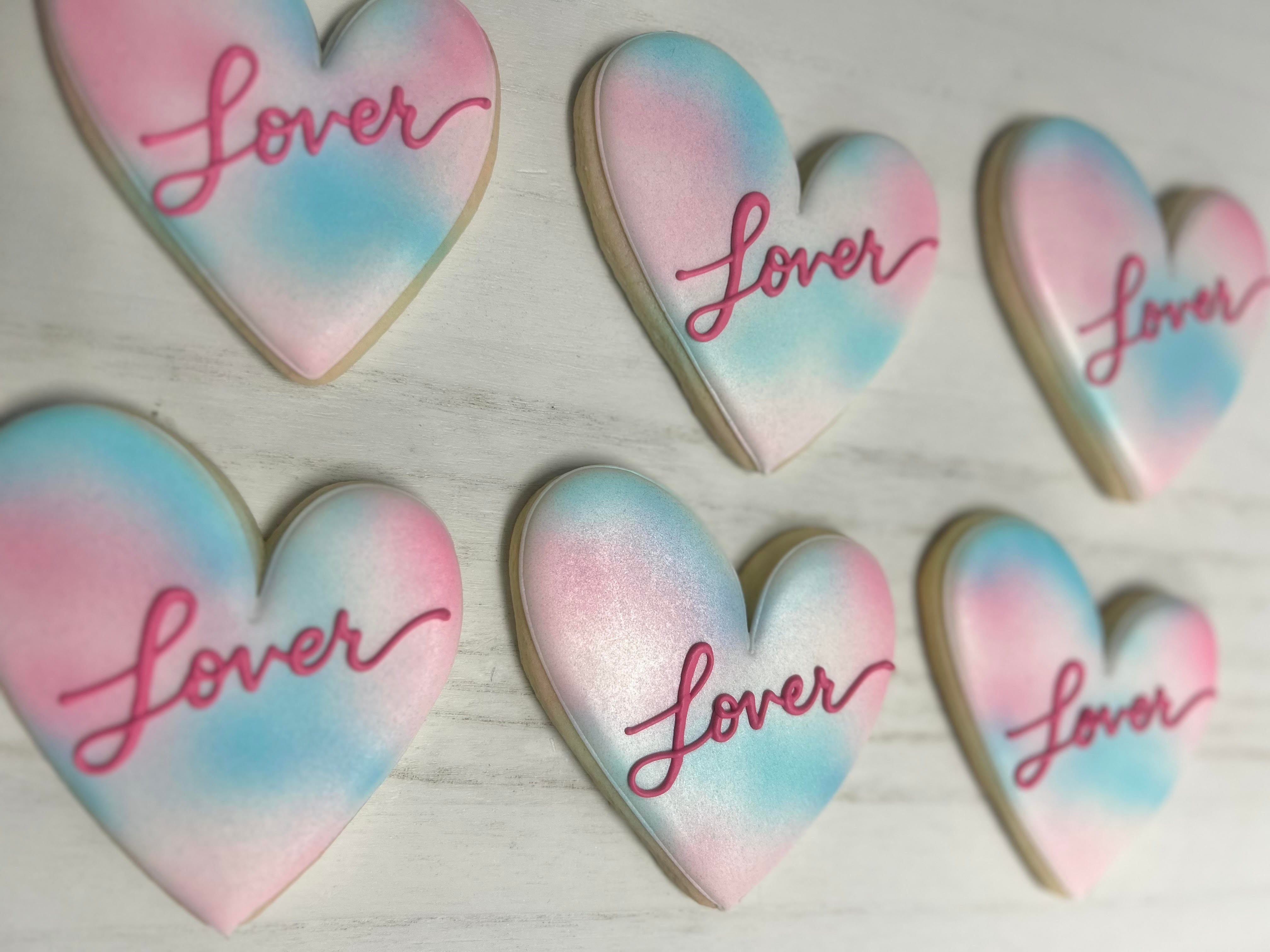 Taylor Swift Inspired Lover Heart Cookies