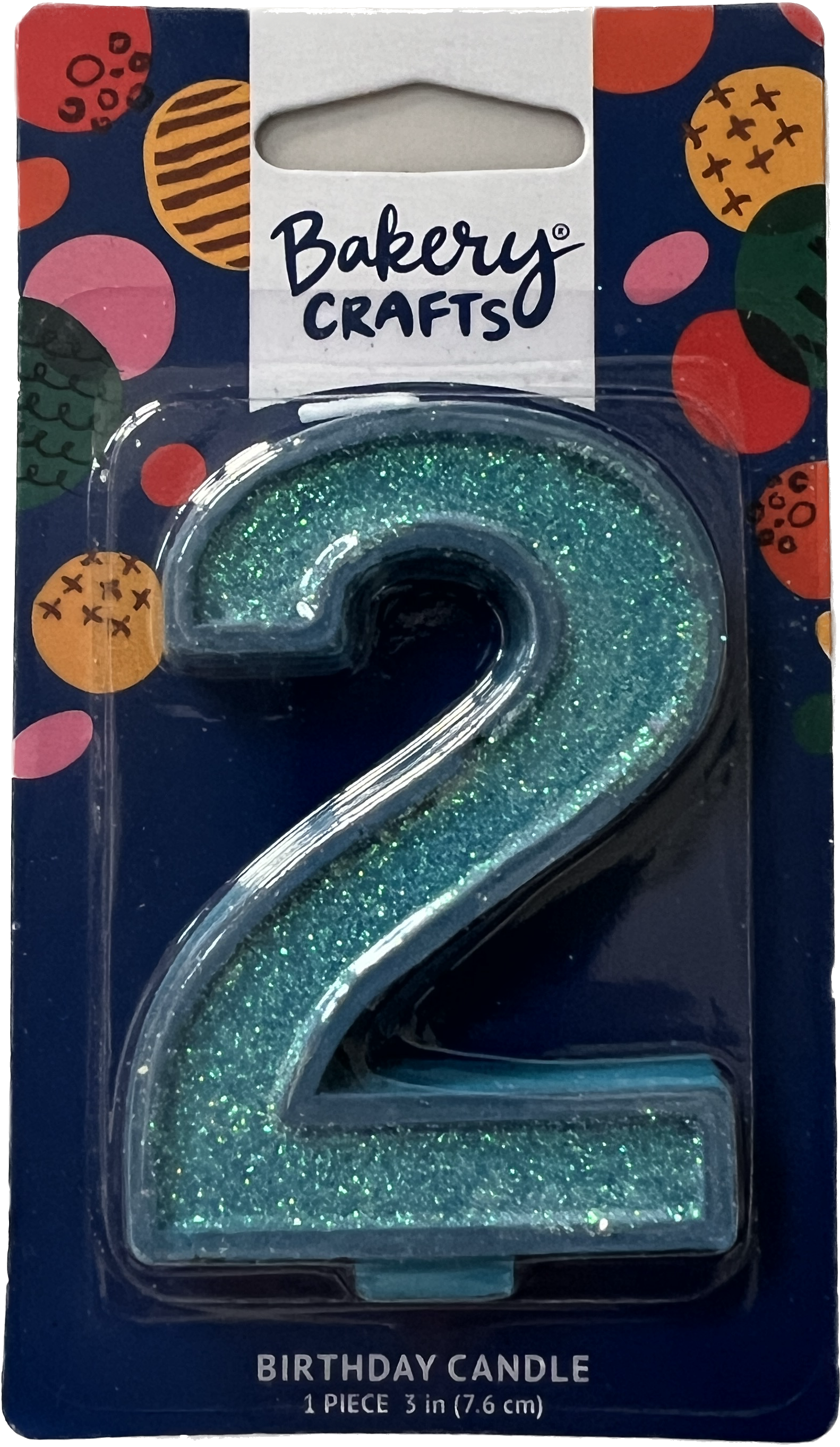 Large Birthday Candles Blue Number 2