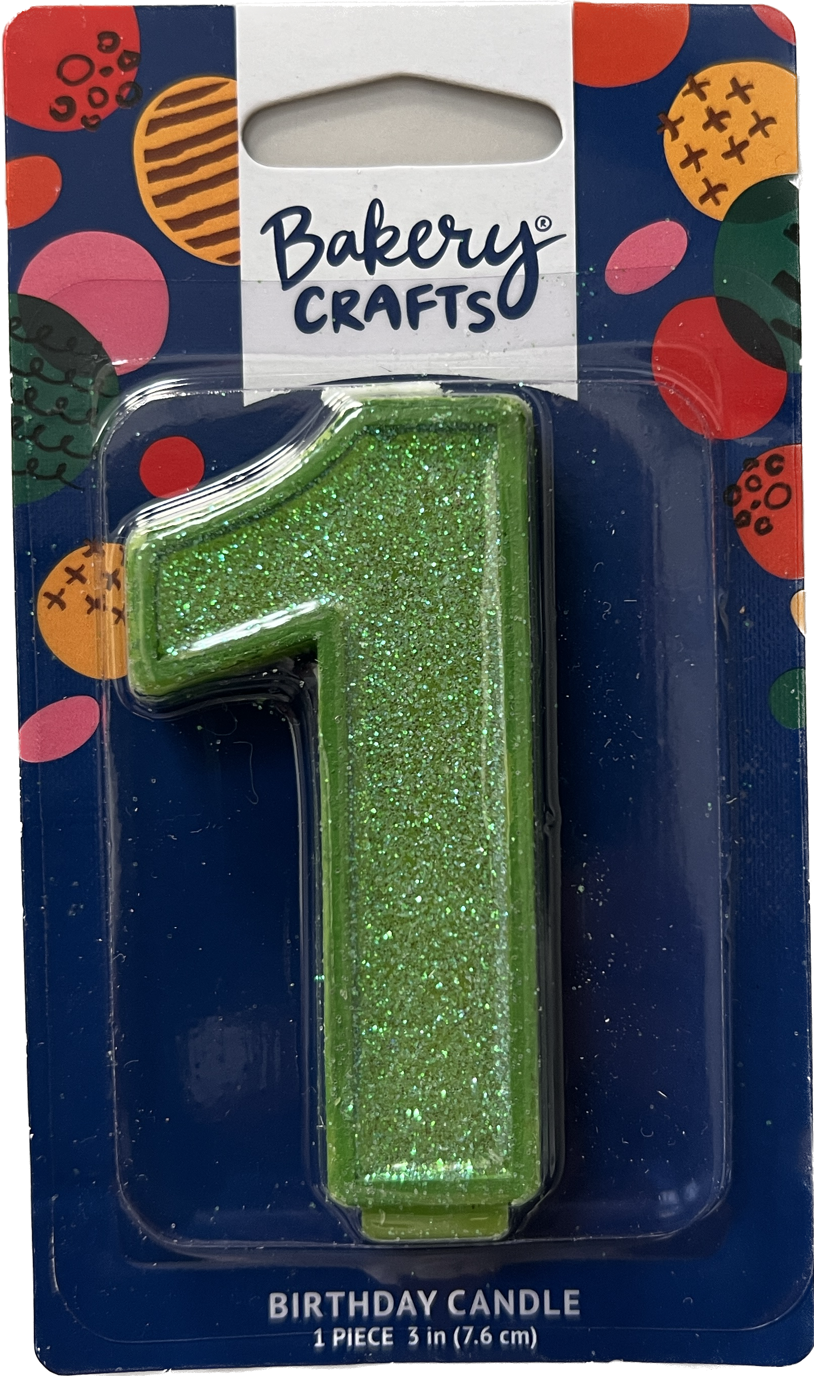 Large Birthday Candles Green Number 1