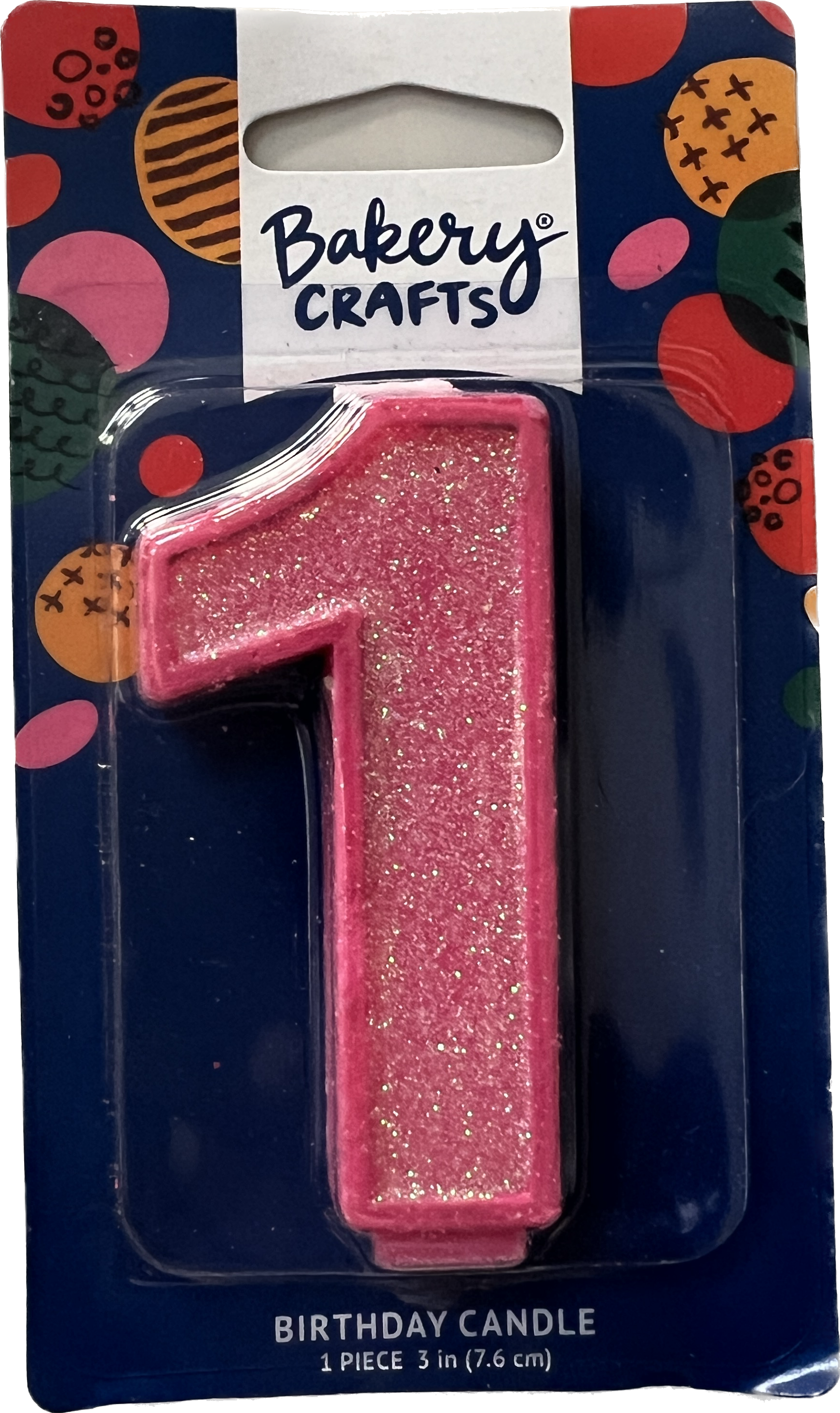 Large Birthday Candles Pink Number 1