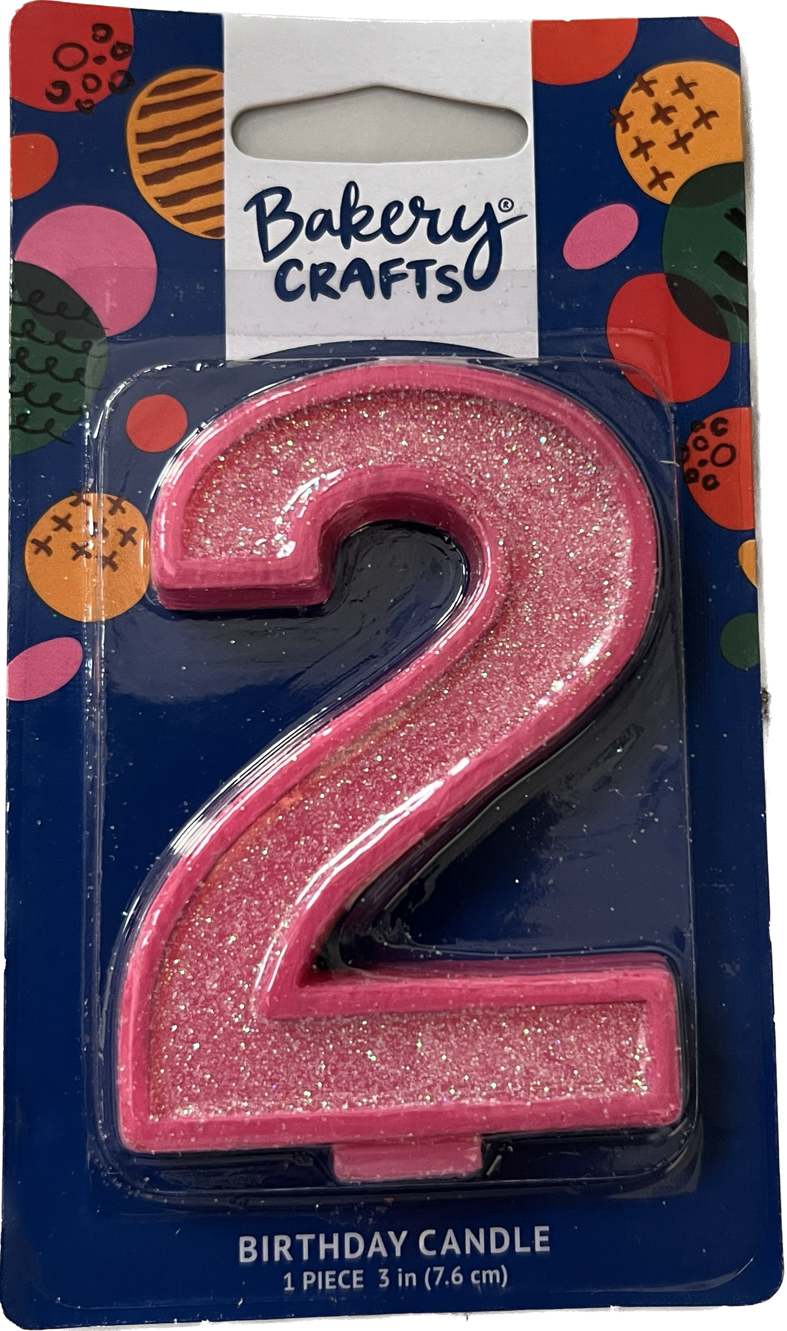 Large Birthday Candles Pink Number 2