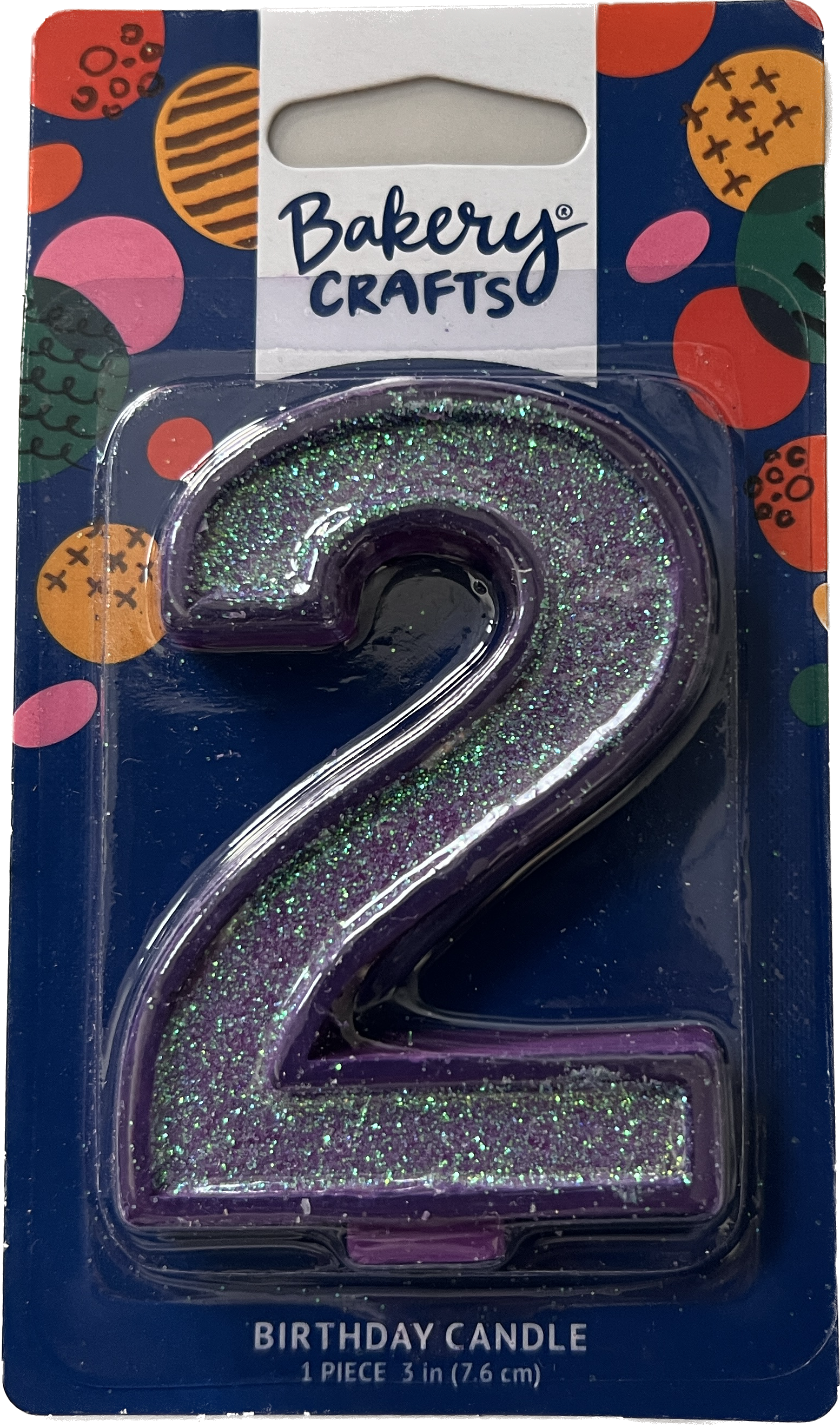 Large Birthday Candles Purple Number 2
